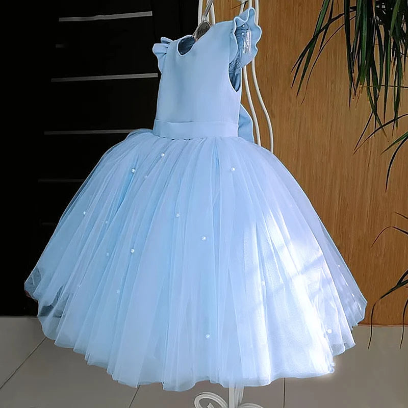 Girls' backless party dress