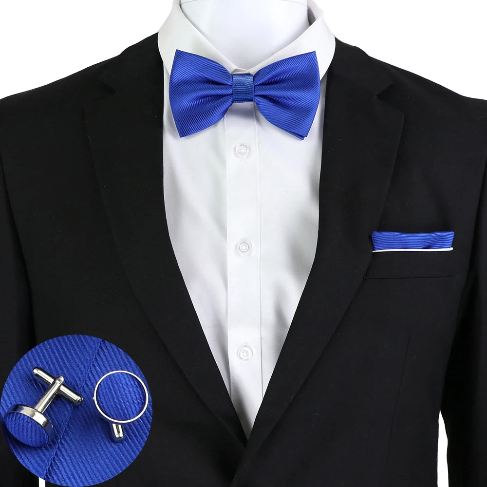 Men's tie, bow tie, button and cuff set