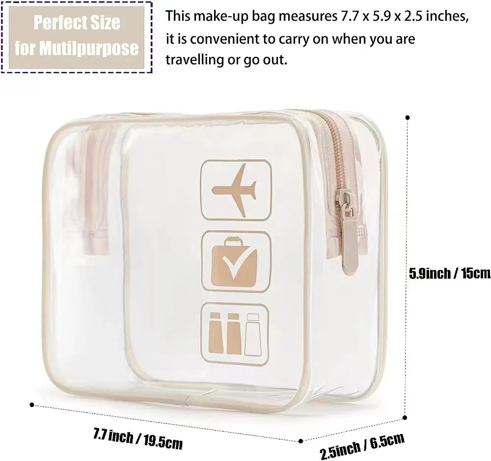 Trousse Transparente avec Fermeture Zippée