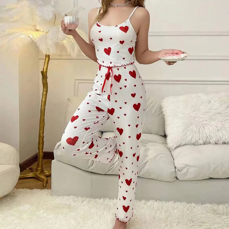 Ensemble Pyjama Été Sans Manches pour Femme