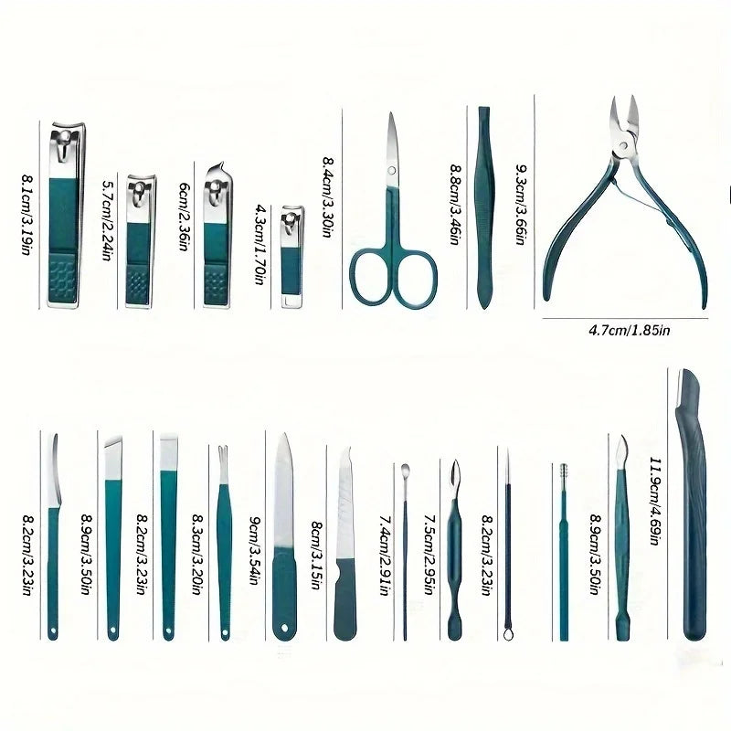 Kit de Soins des Ongles Professionnel 7-18 Pièces en Acier Inoxydable