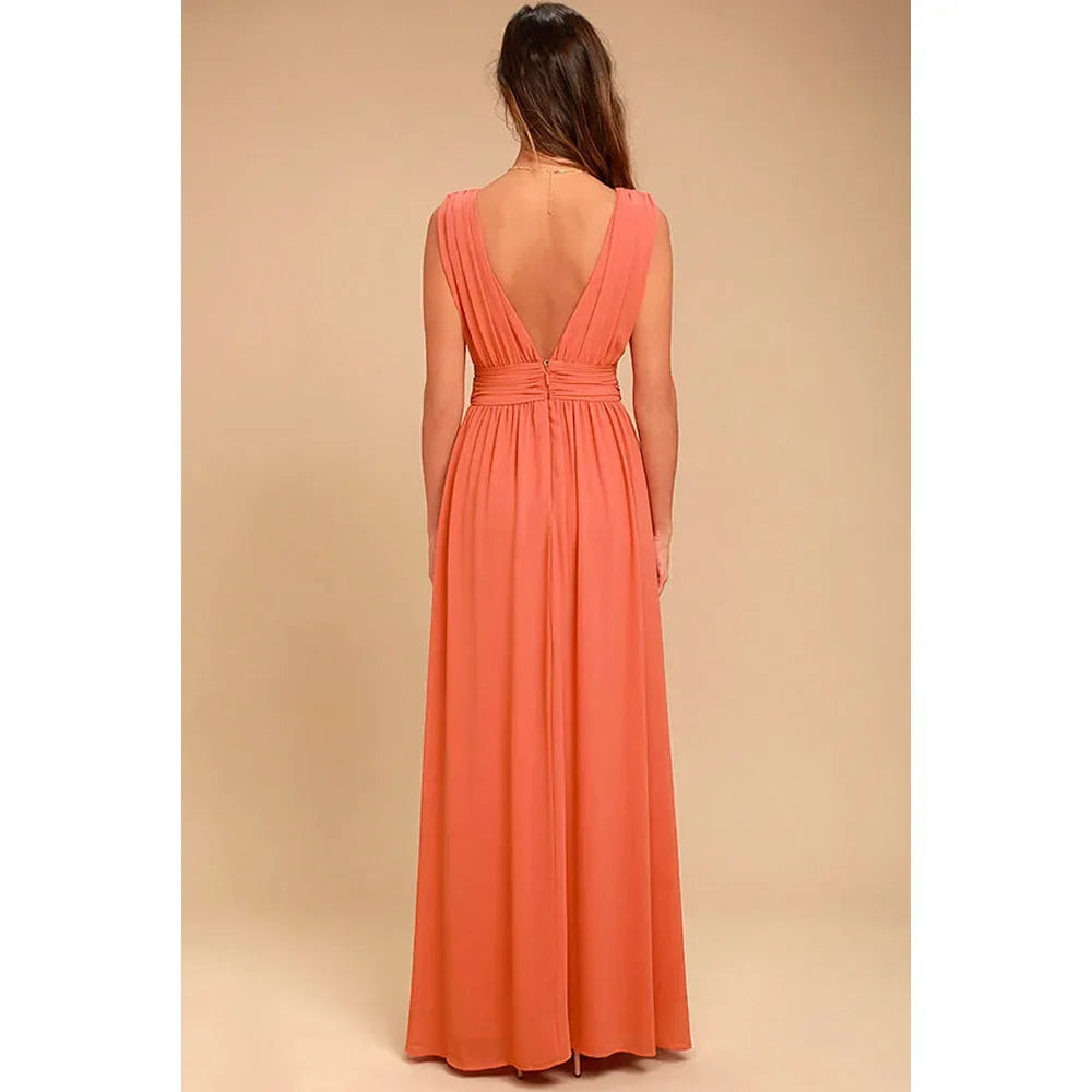 Sexy Robe Longue Dos Nu Femme