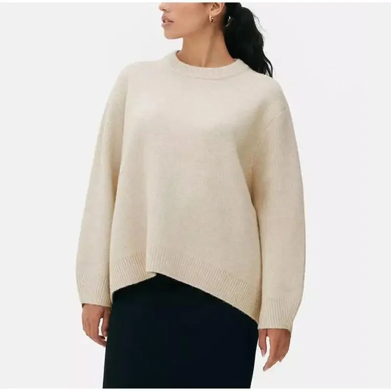 Pull en Tricot Doux à Col Rond