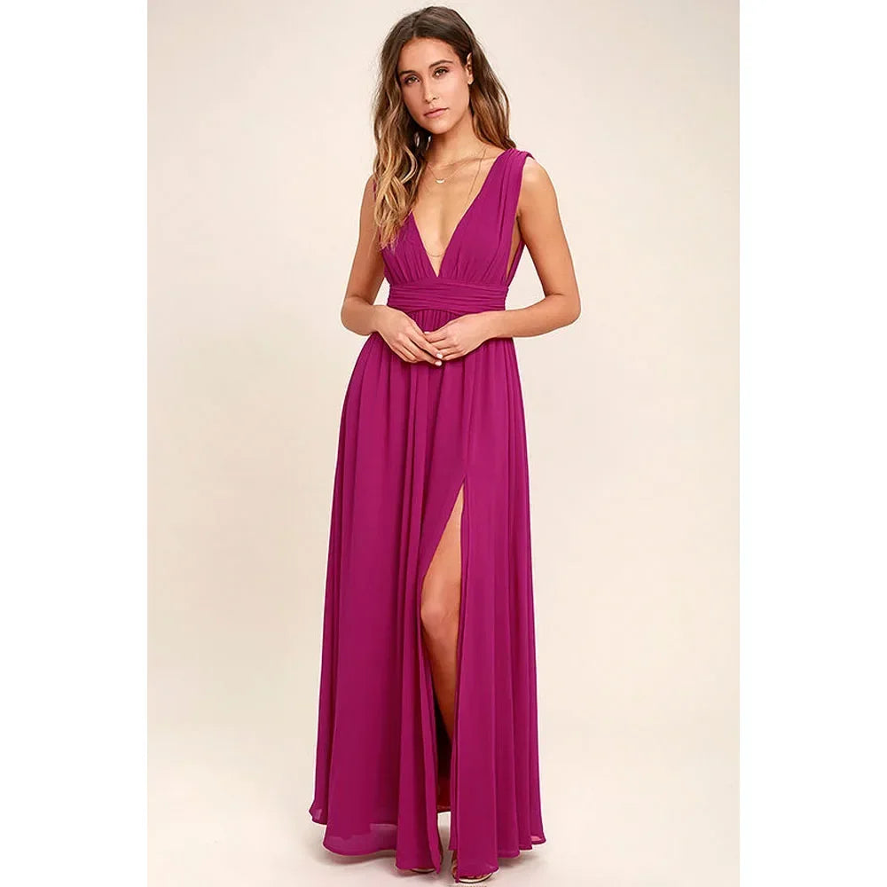 Sexy Robe Longue Dos Nu Femme