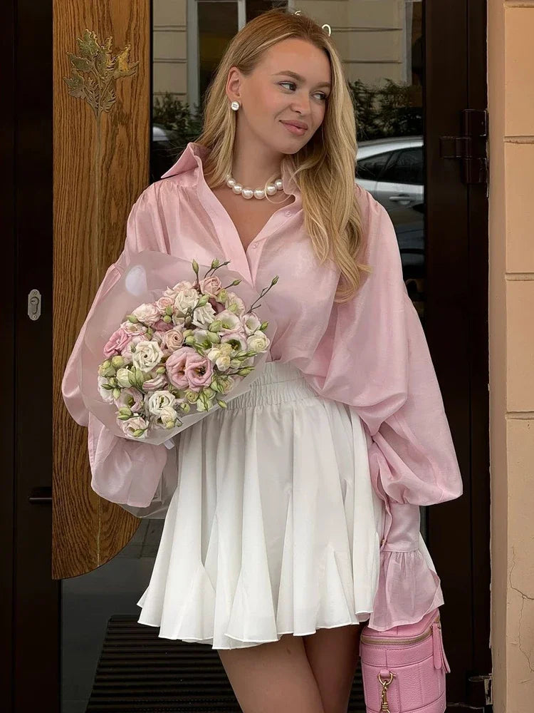 Chemise Femme Décontractée Transparente