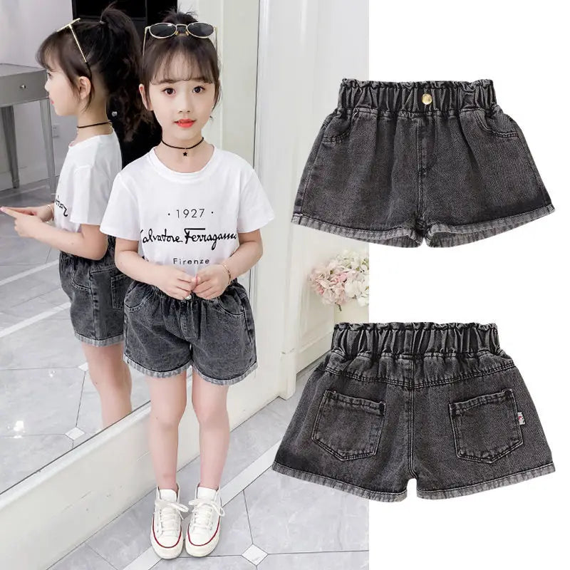 Shorts d'Été en Coton et Polyester pour Filles