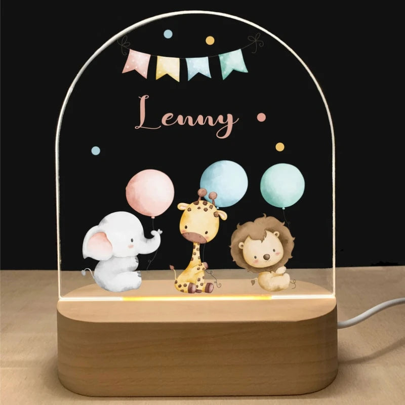 Lampe USB Prénom pour Chambre d’Enfant