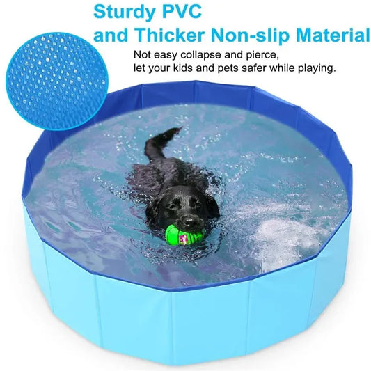 Piscine Pliable en PVC Imperméable et Résistante pour Chiens