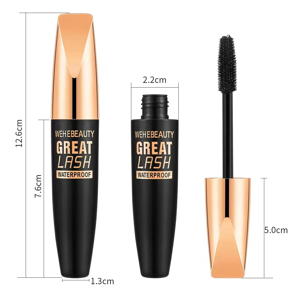 Mascara 4D cils en fibre de soie 2 en 1 imperméable