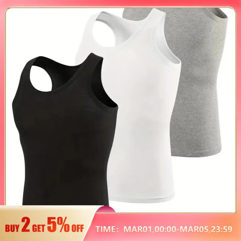 Cotton tank top 3pcs