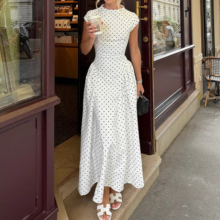 Robe Femme Vintage à Pois