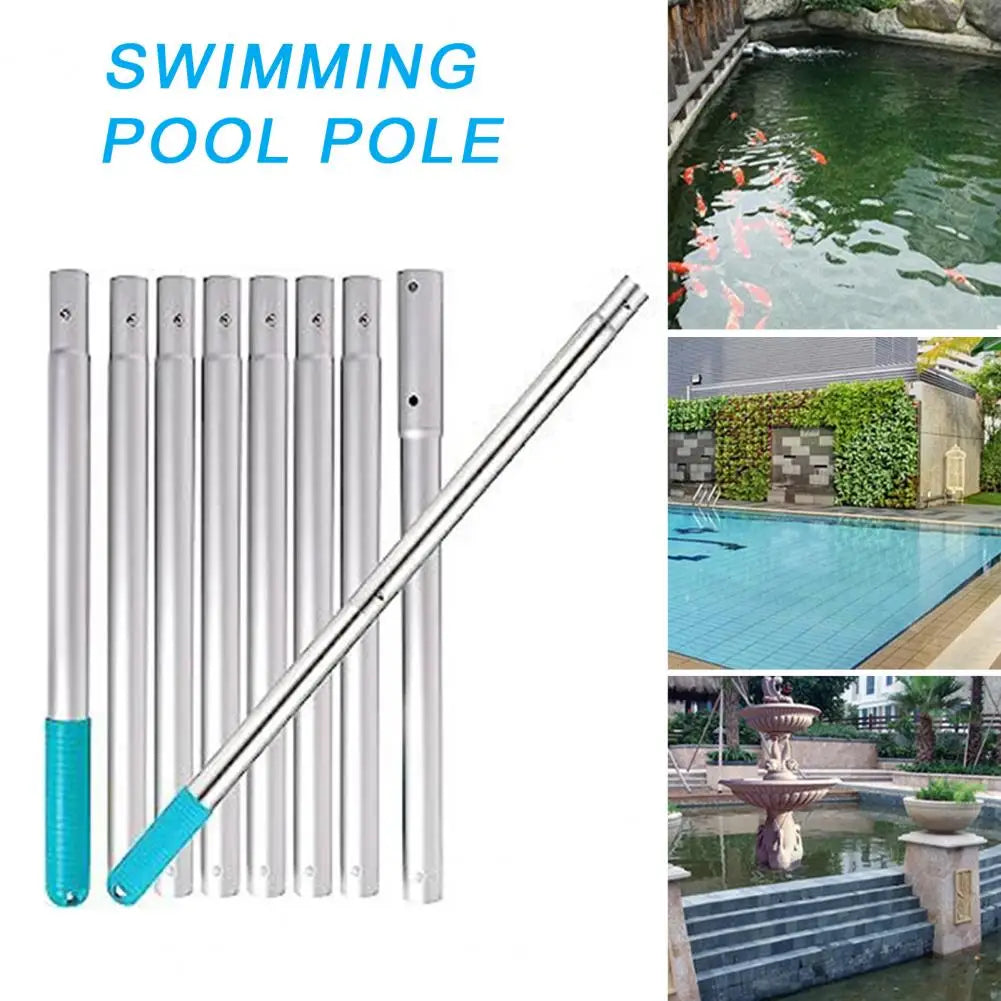 Swimming Pool Pole Adjustable Aluminum Swimming Pool Skimmer Net Pole Corrosion Resistant Accessories for Pool Maintenance