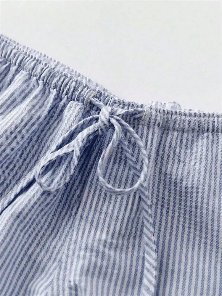 Short Femme Rayé Été