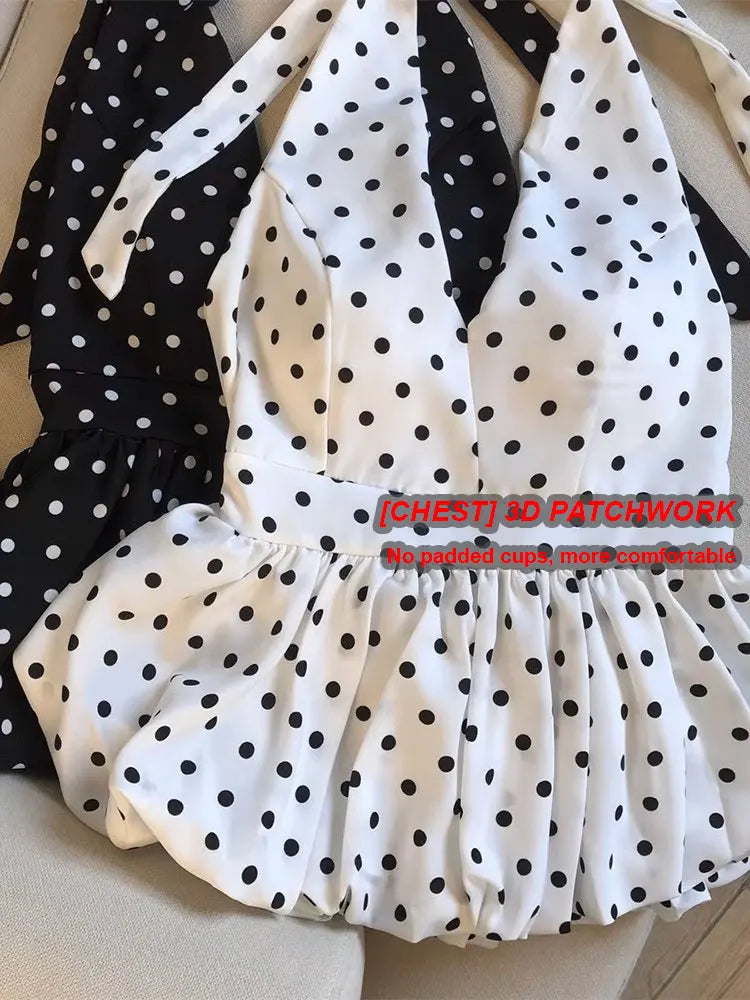 Top Babydoll Femme à Pois