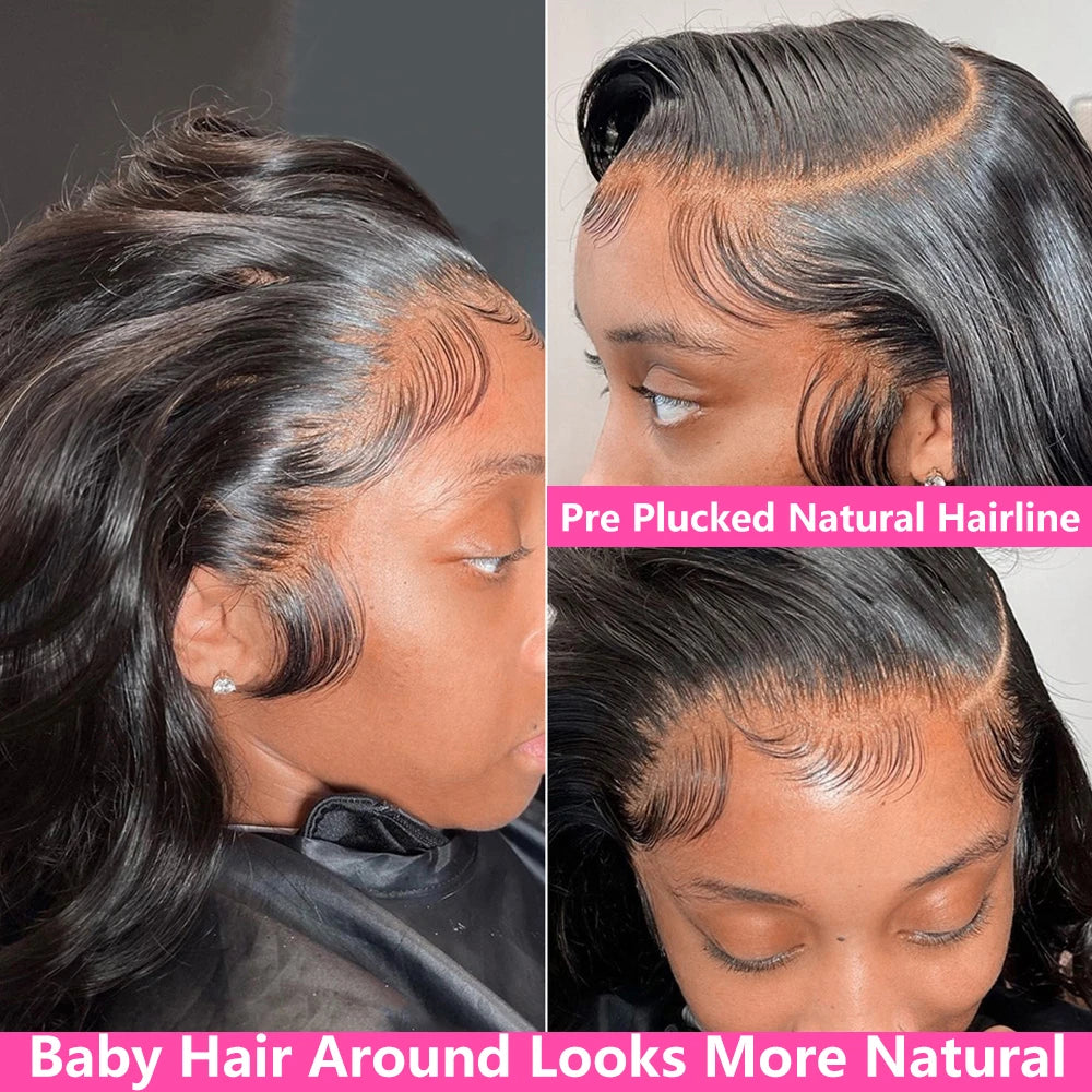 Lace frontal wig human pre plucked