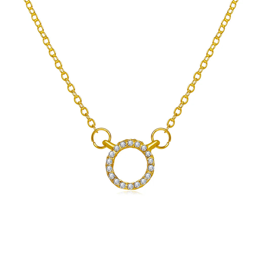 Collier Tendance avec Pendentif Cercle en Cristal