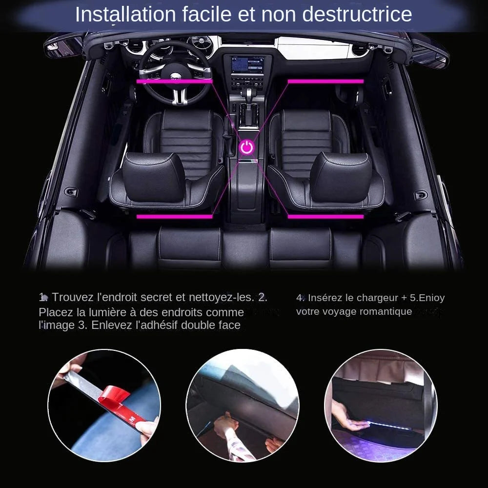 Car Interior Neon LED Ambient Lighting Kit