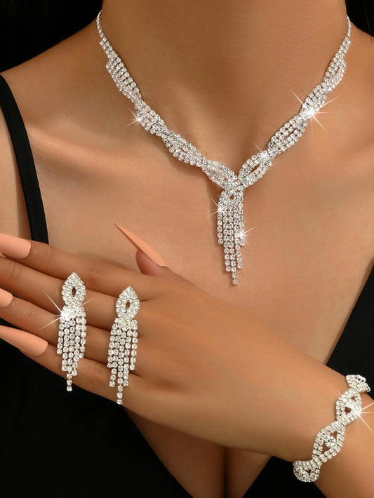 Rhinestone jewelry set for women