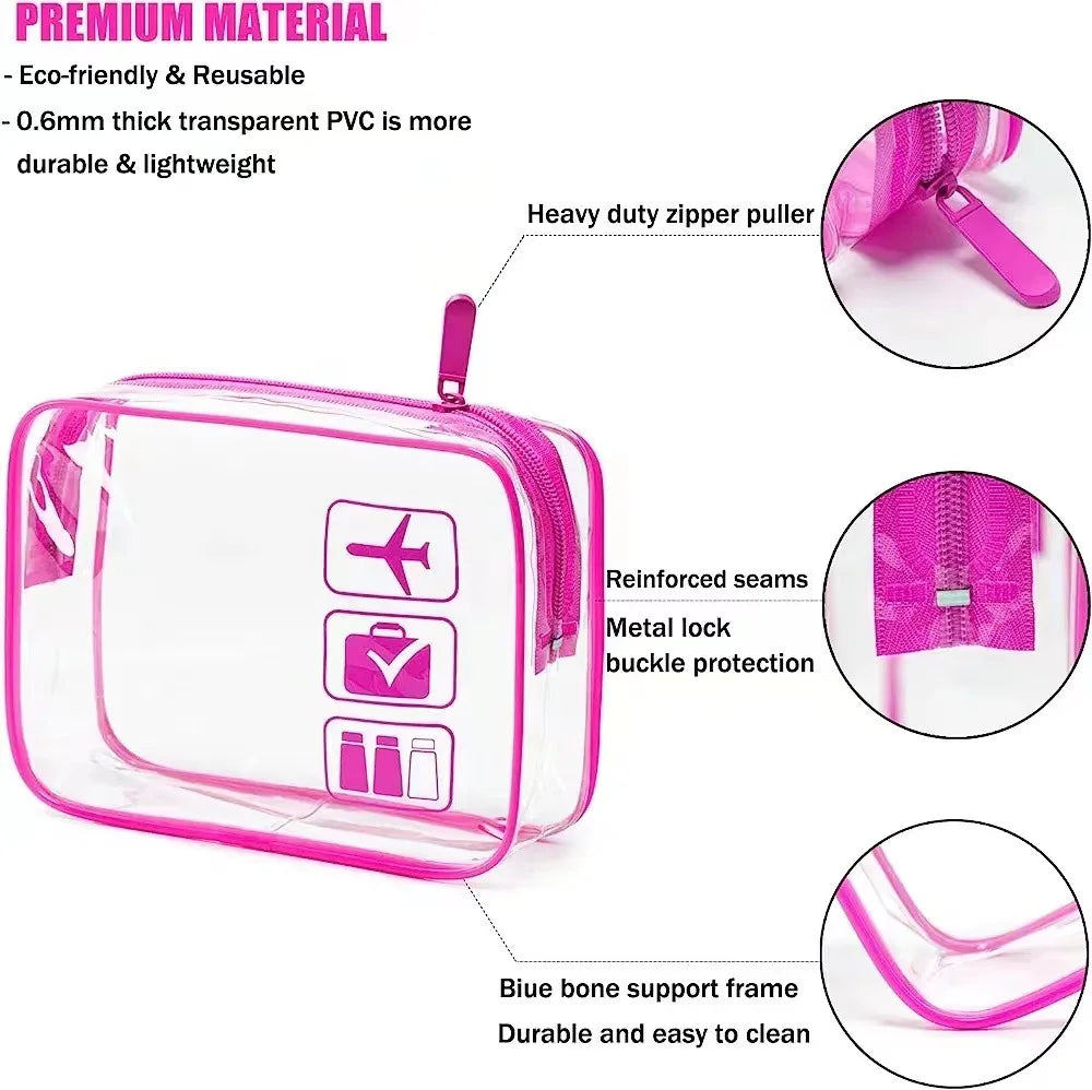 Trousse Transparente avec Fermeture Zippée