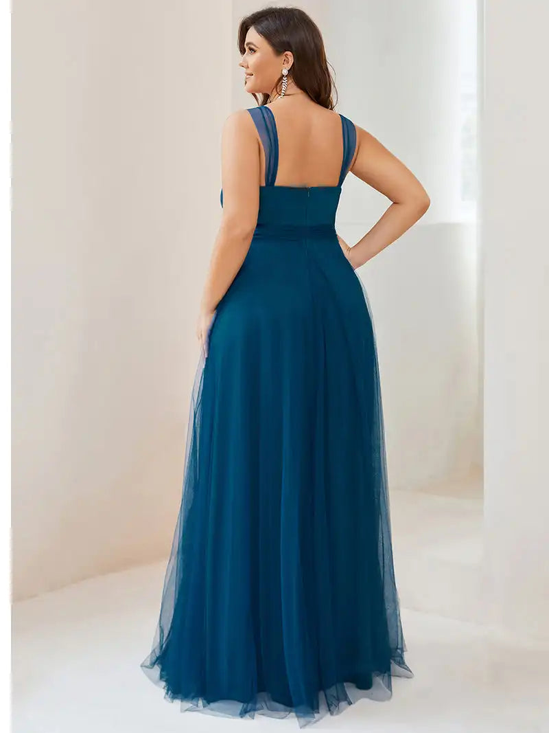 V-neck evening dress