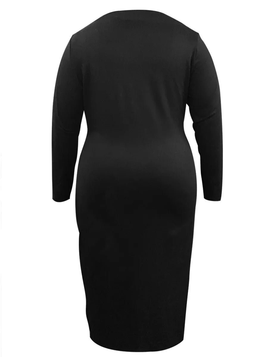 Round neck bodycon dress