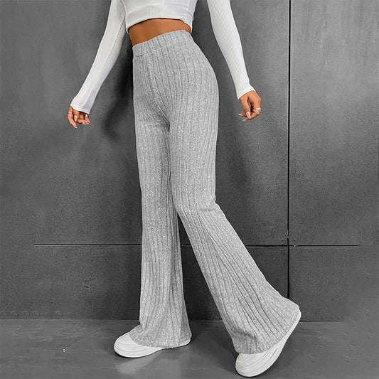 Pantalon Évasé Taille Haute pour Femme