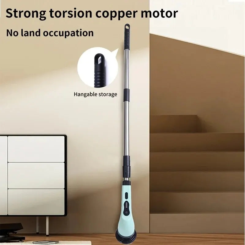 Multi-function cordless rotary and electric cleaning brush