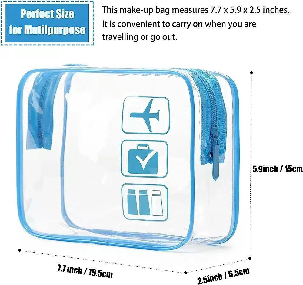 Trousse Transparente avec Fermeture Zippée