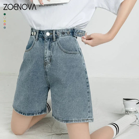 Shorts en Denim Ceinturé pour Femmes