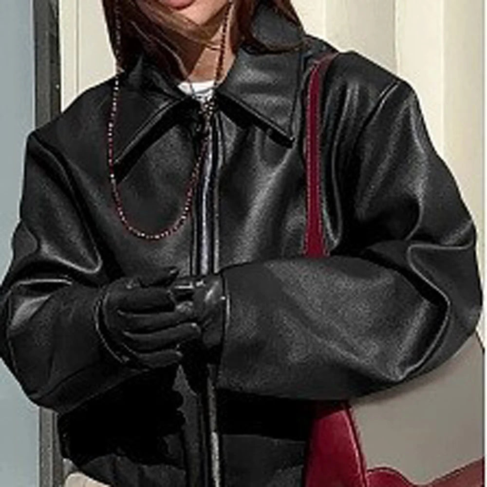 Veste en Simili Cuir Femme