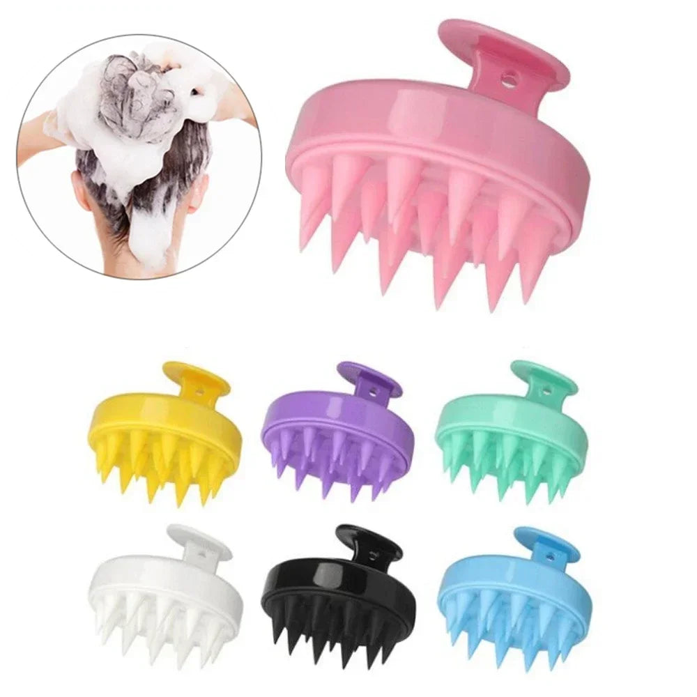 Brosse de Massage Cuir Chevelu en Silicone