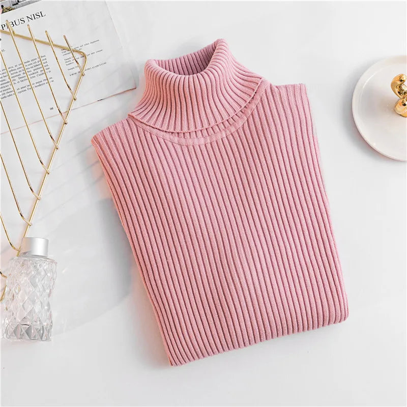 Pull pour Femme Tricoté à Col Roulé