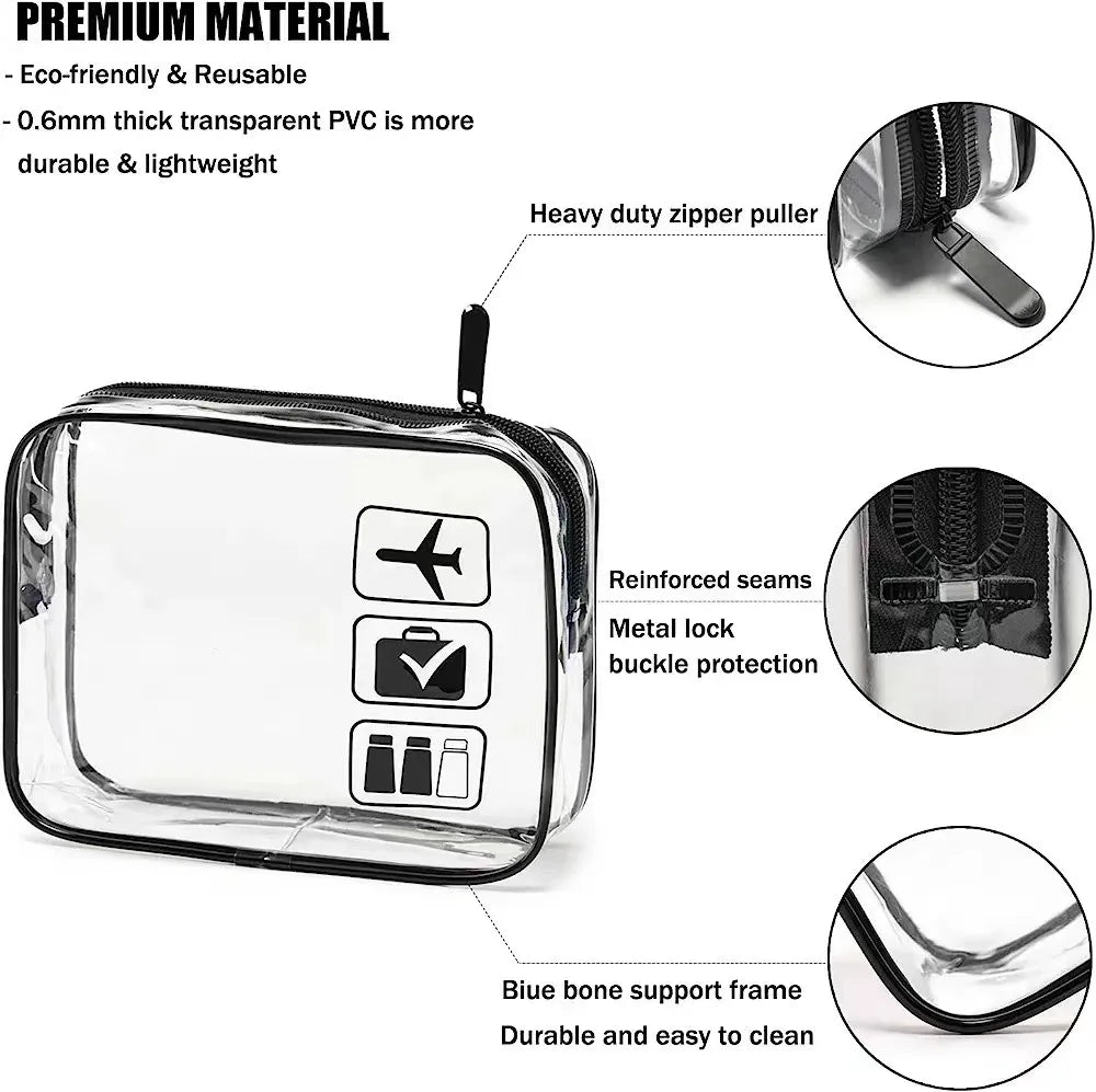 Trousse Transparente avec Fermeture Zippée