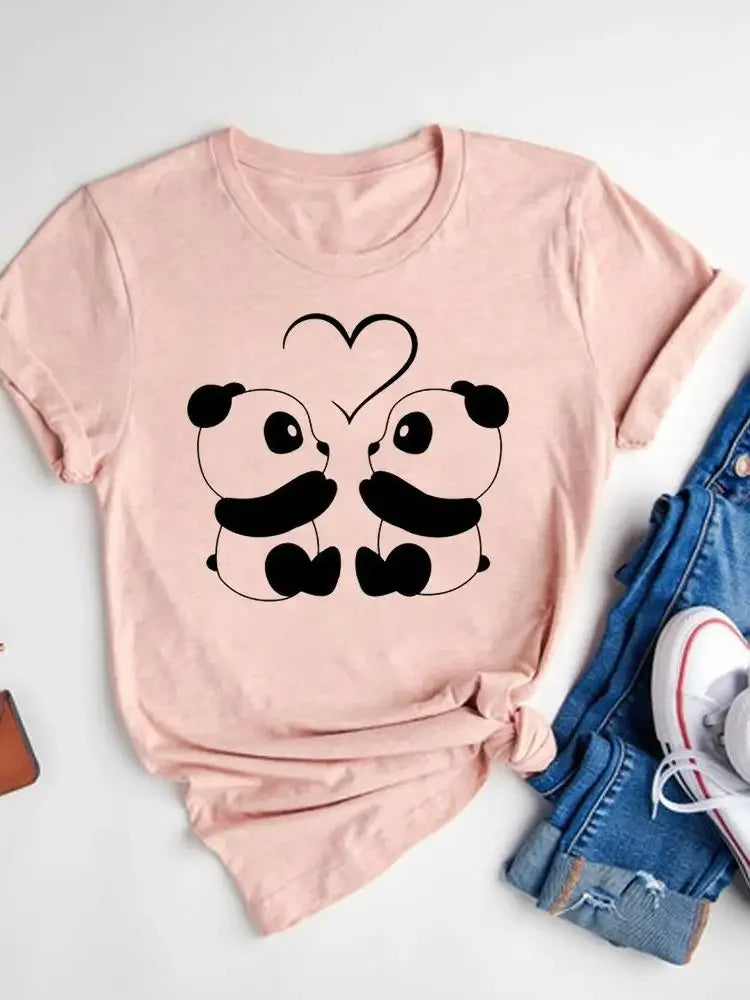 T-shirt imprimé cœur d'amour