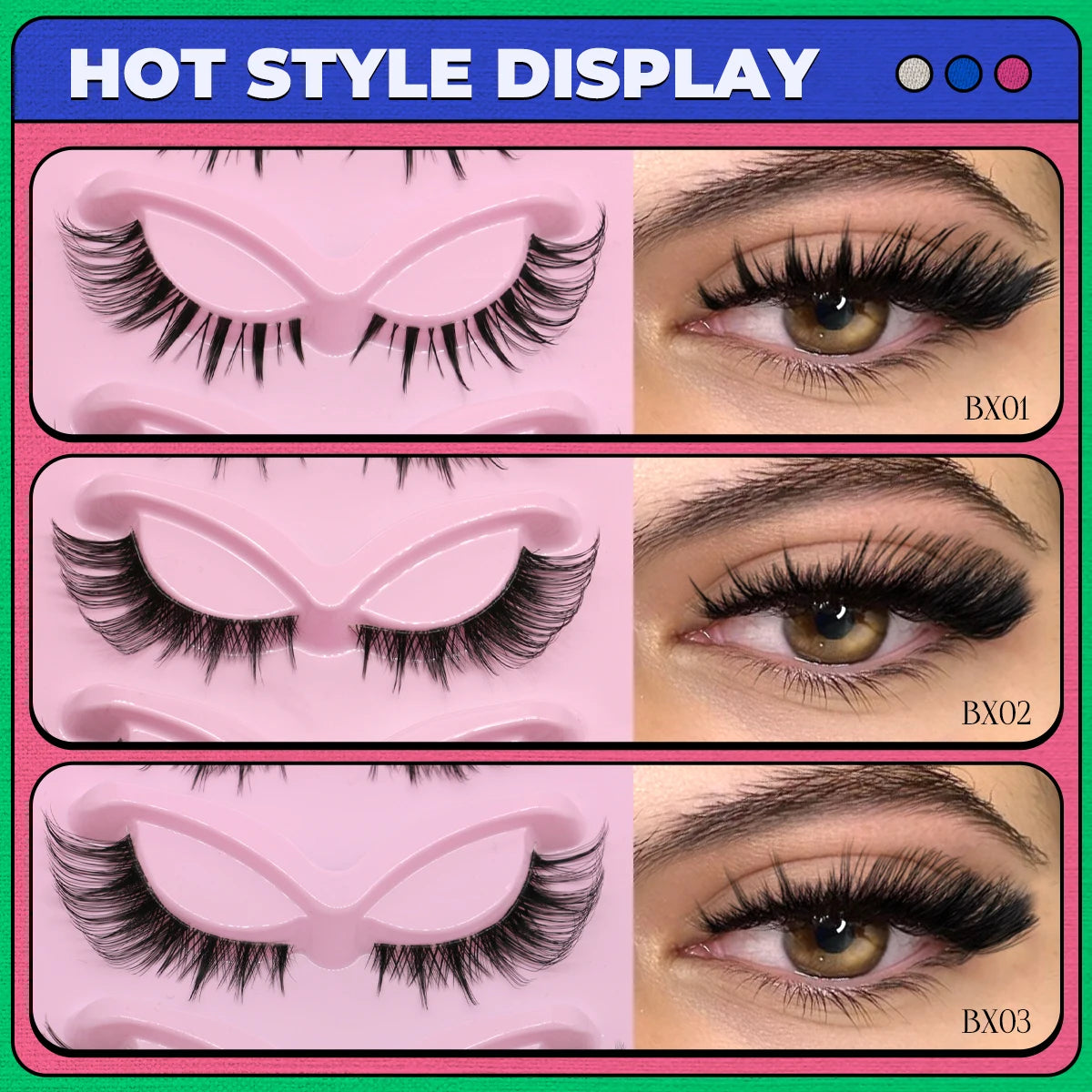 5 pairs Cat Eye Lashes