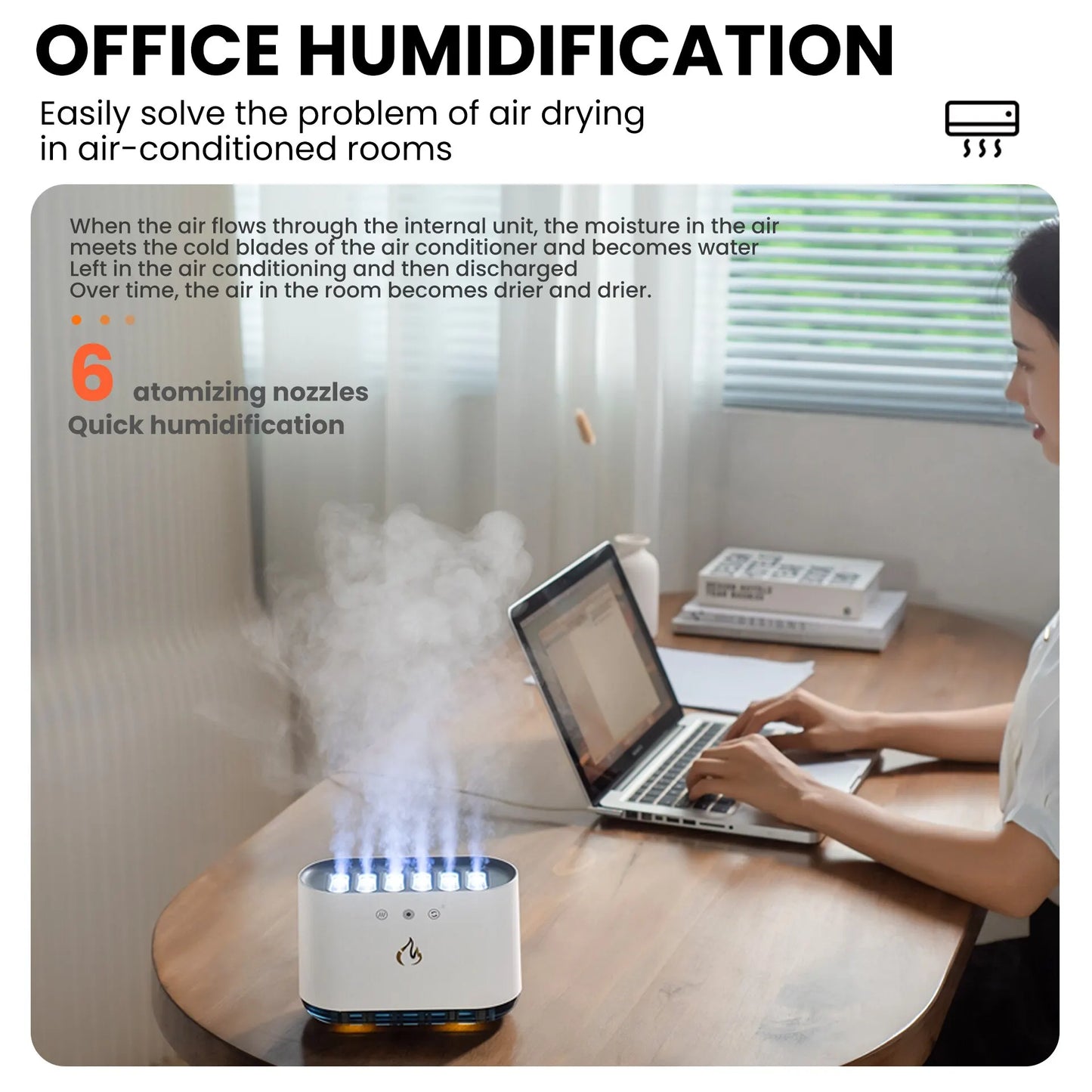 Home air humidifier 900ML RGB LED light