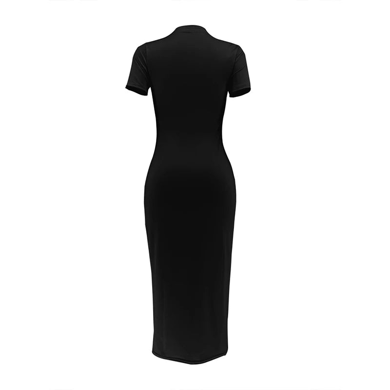 Robe noire manches longues