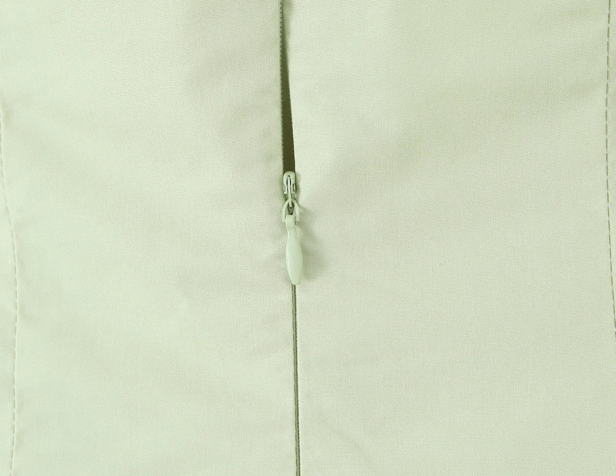 YENKYE Sexy Backless Green Elegant Halter Dress For Women Low Waist A-line Midi Summer Evening Party Dresses Cotton Robe