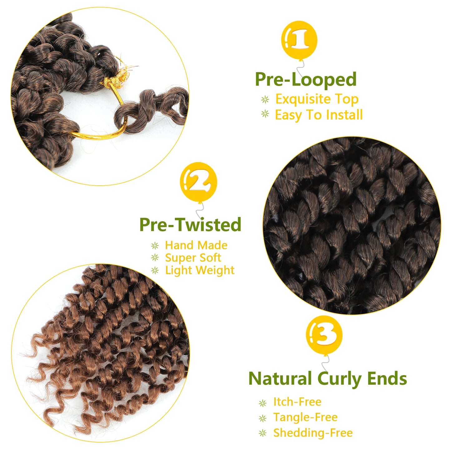 Forevery Passion Twist Crochet Hair Synthetic Crochet Hair For Black Women Pre Looped Pre Twisted Passion Twist Hair Extensions