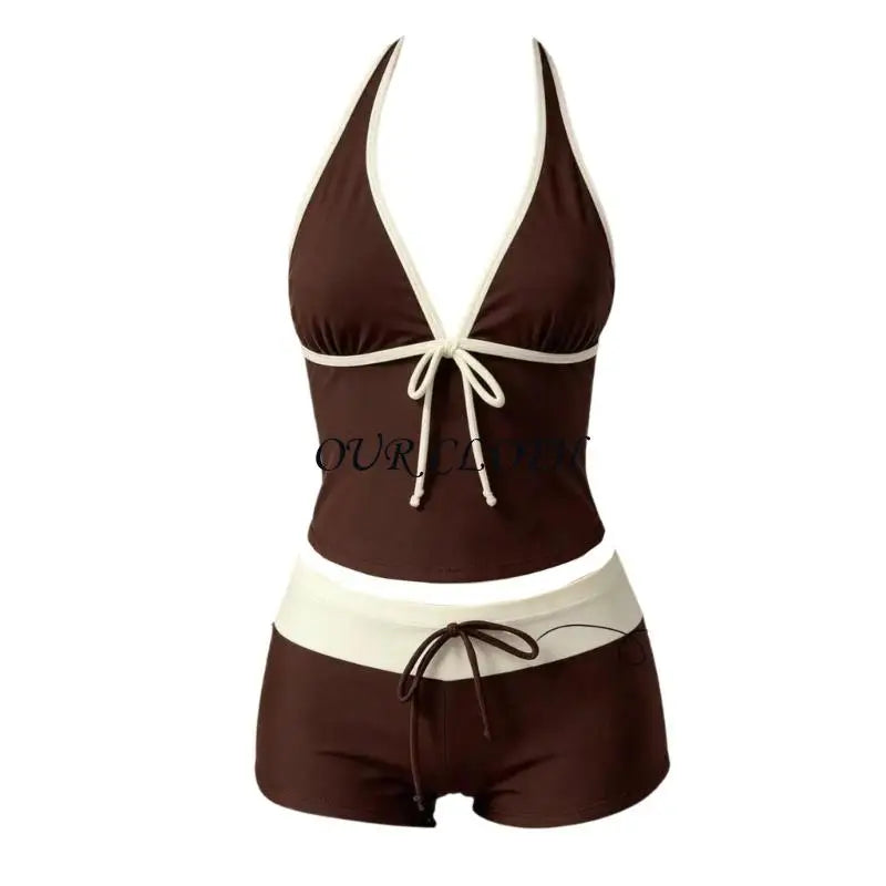 Tankini Femme 2 Pièces avec Short