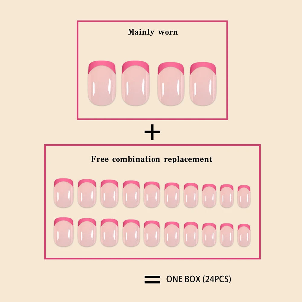 Set de 24 Faux Ongles Press-On