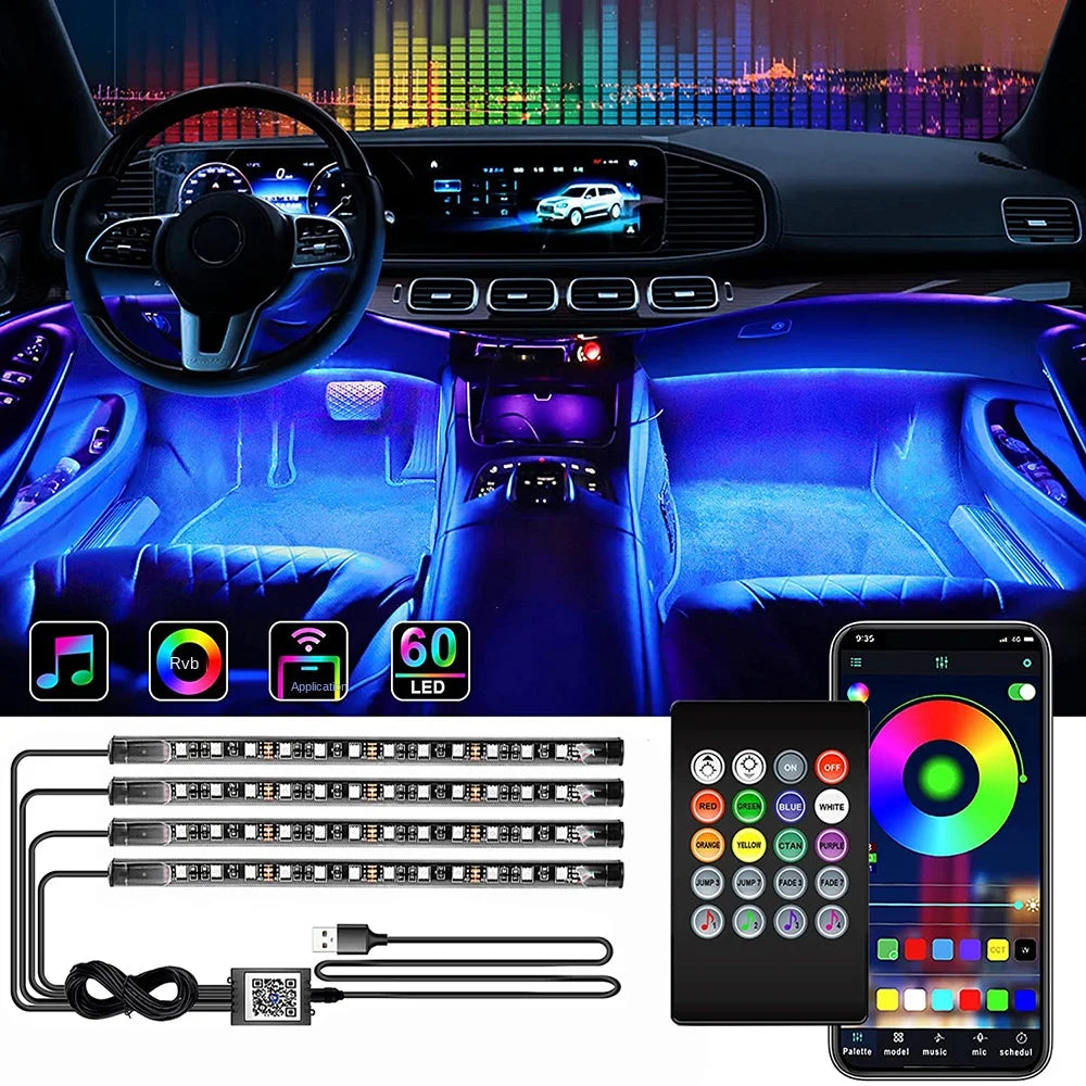 Car Interior Neon LED Ambient Lighting Kit