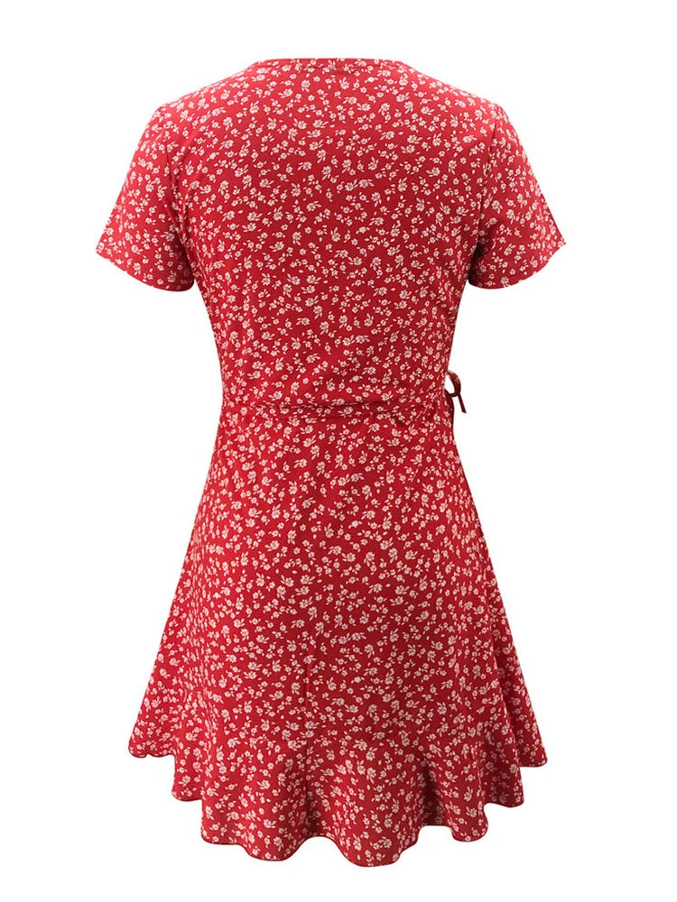 Robe Courte Fleurie Femme Été