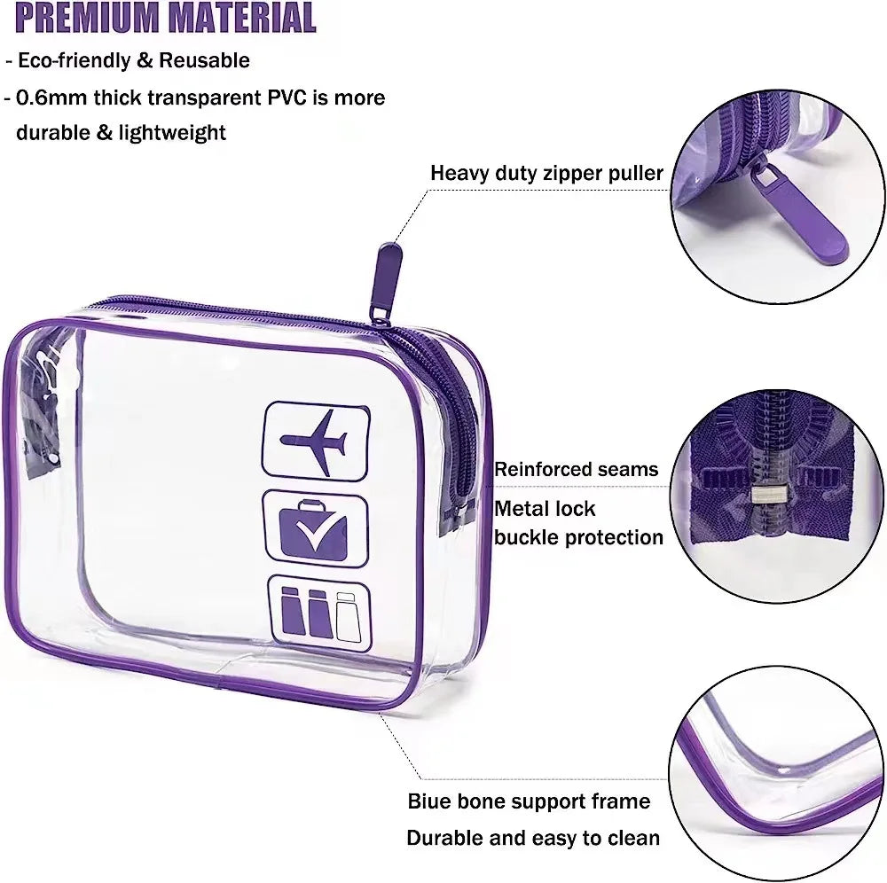 Trousse Transparente avec Fermeture Zippée