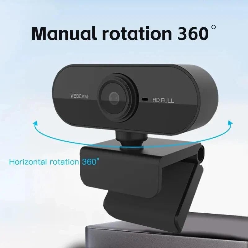 Webcam HD 1080p pour ordinateur caméra USB avec microphone intégré, idéale pour les appels vidéo, le télétravail et les visioconférences