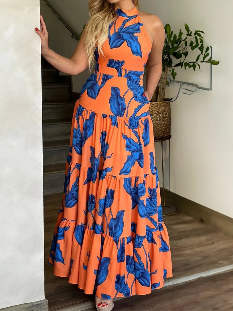 Robe Longue Femme Fleurie