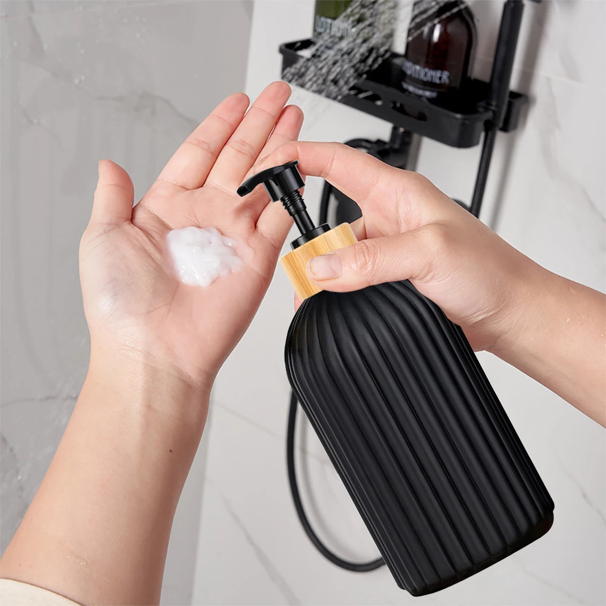 Distributeur de Savon Liquide avec Rangement