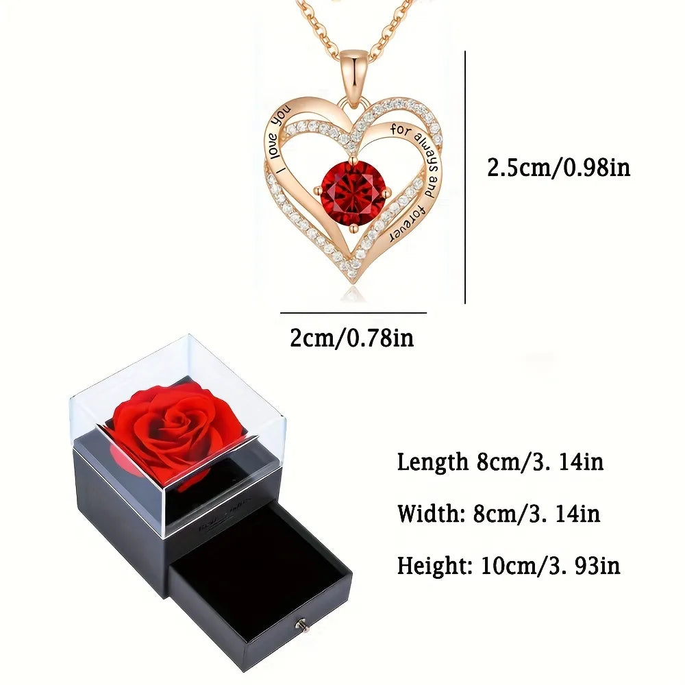 Luxury Zircon Pendant Necklaces with Gift Box