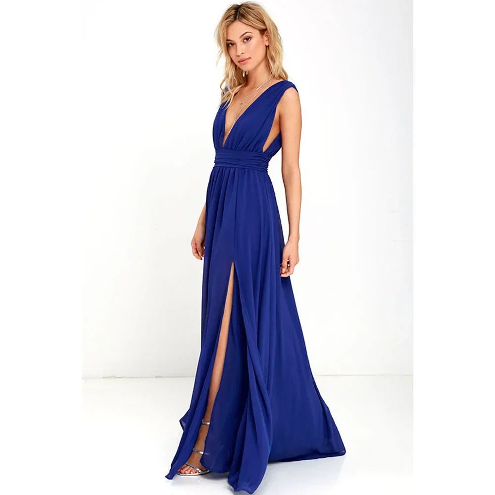 Sexy Robe Longue Dos Nu Femme