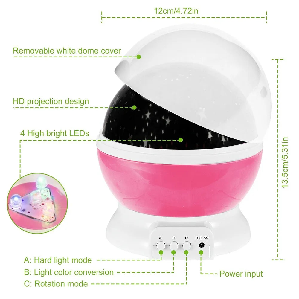 Star projector night light